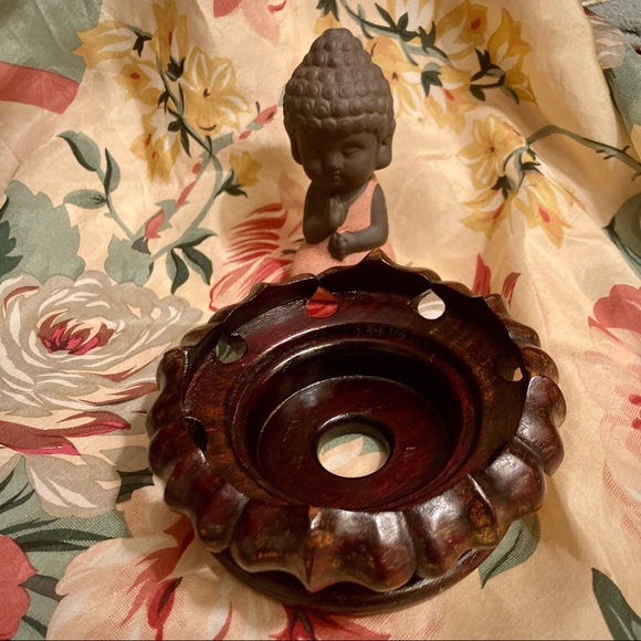 Chinese carved Rosewood lamp vase display base Vintage - Picture 9 of 9